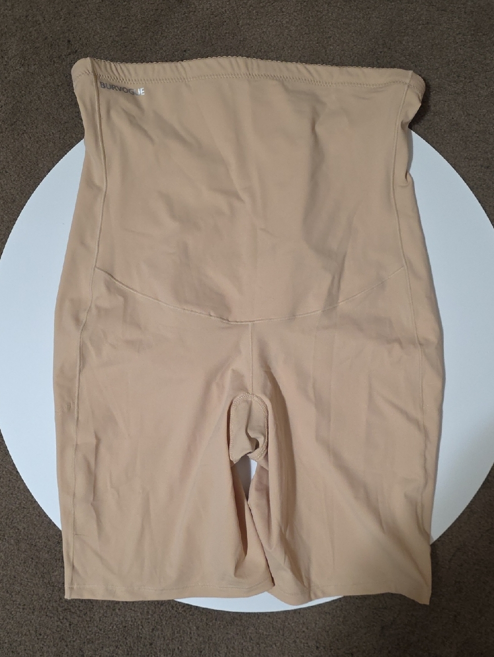 Vogue Beige High-Waist Shaping Shorts